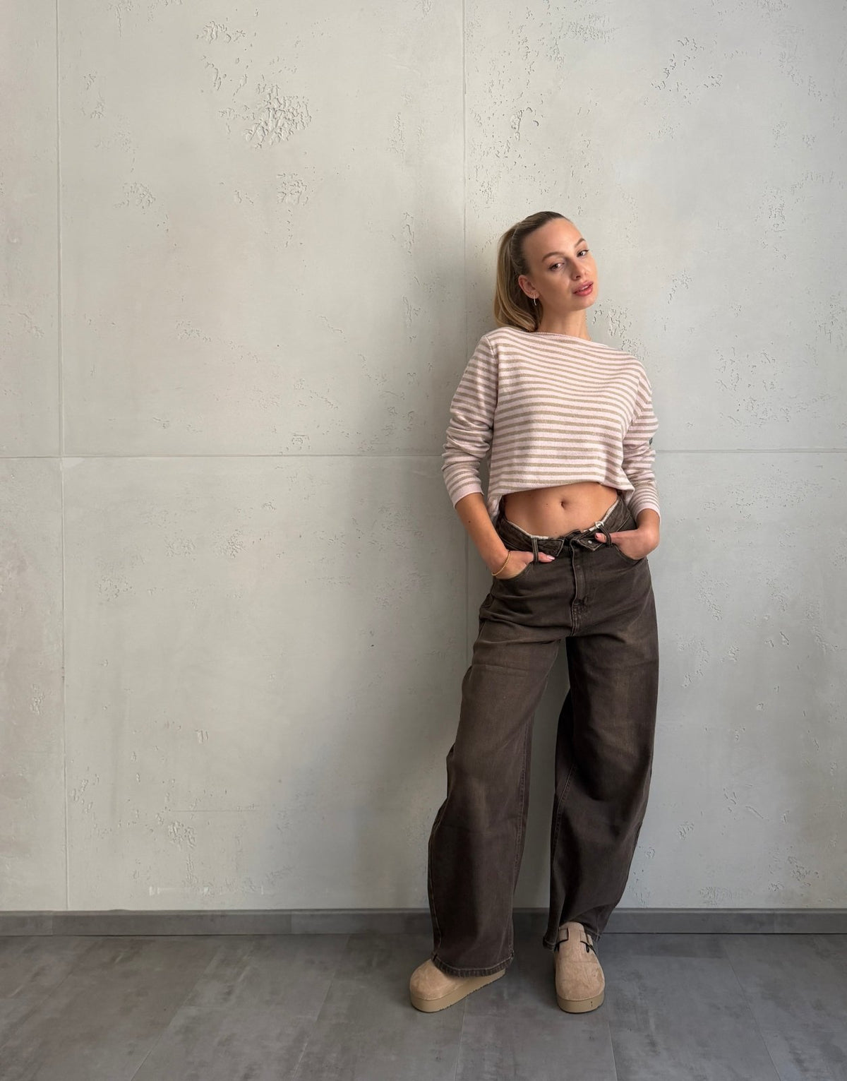 Balloon Jeans mit umgeschlagenem Bund - Switch-Fashion