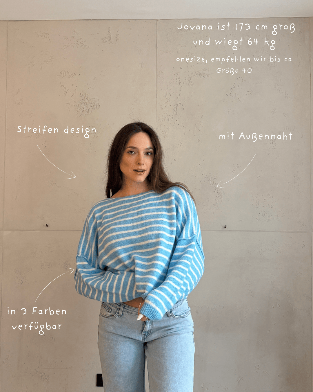 Gestreifter Pullover mit Außennaht - Switch - Fashion