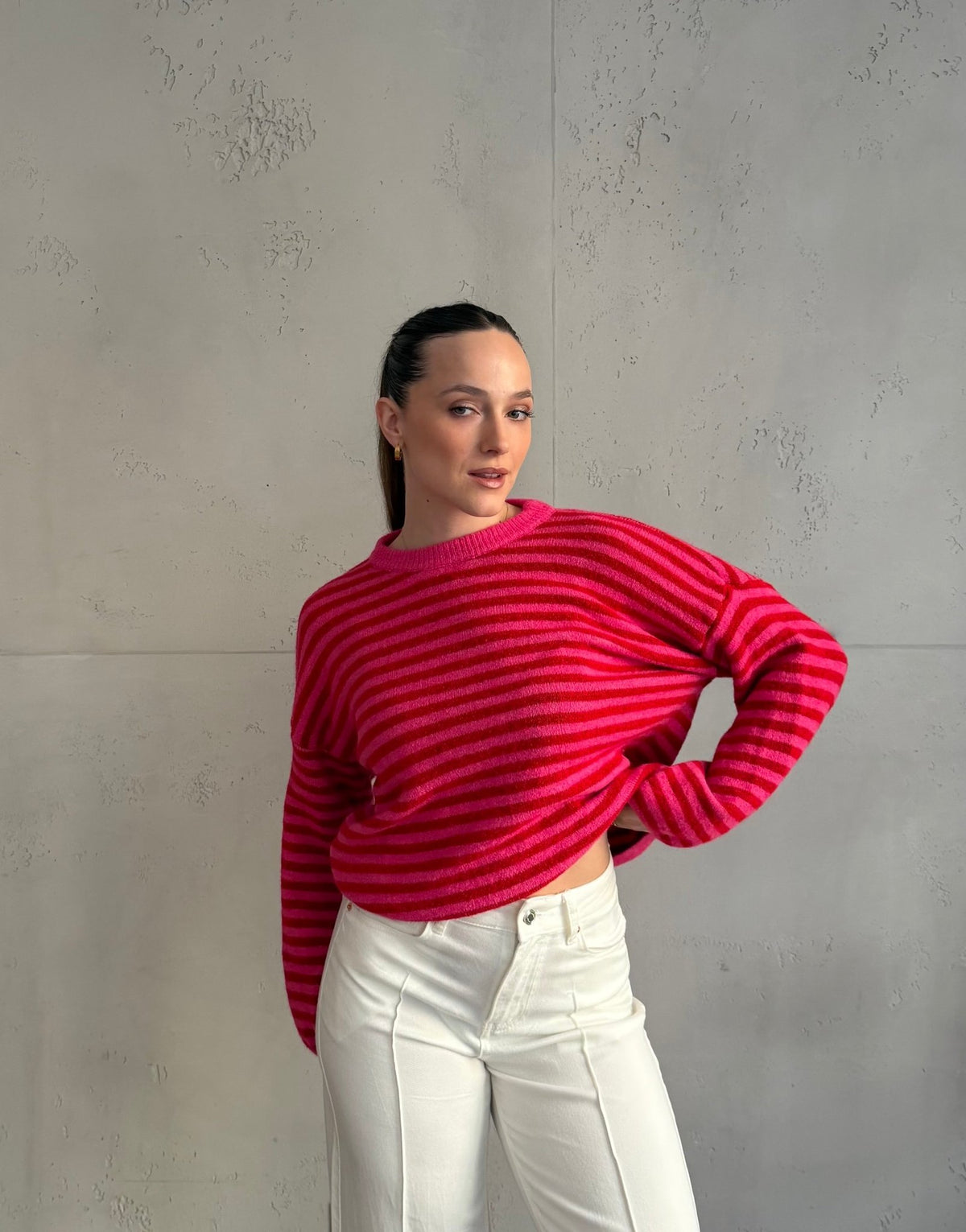 Gestreifter Pullover mit Rundhals - Switch - Fashion