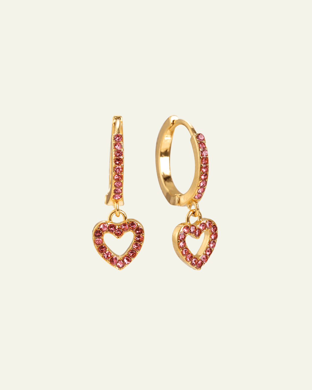 Hollow Diamond Heart Edelstahl Ohrringe – Bold Love & Sparkle - Switch - Fashion