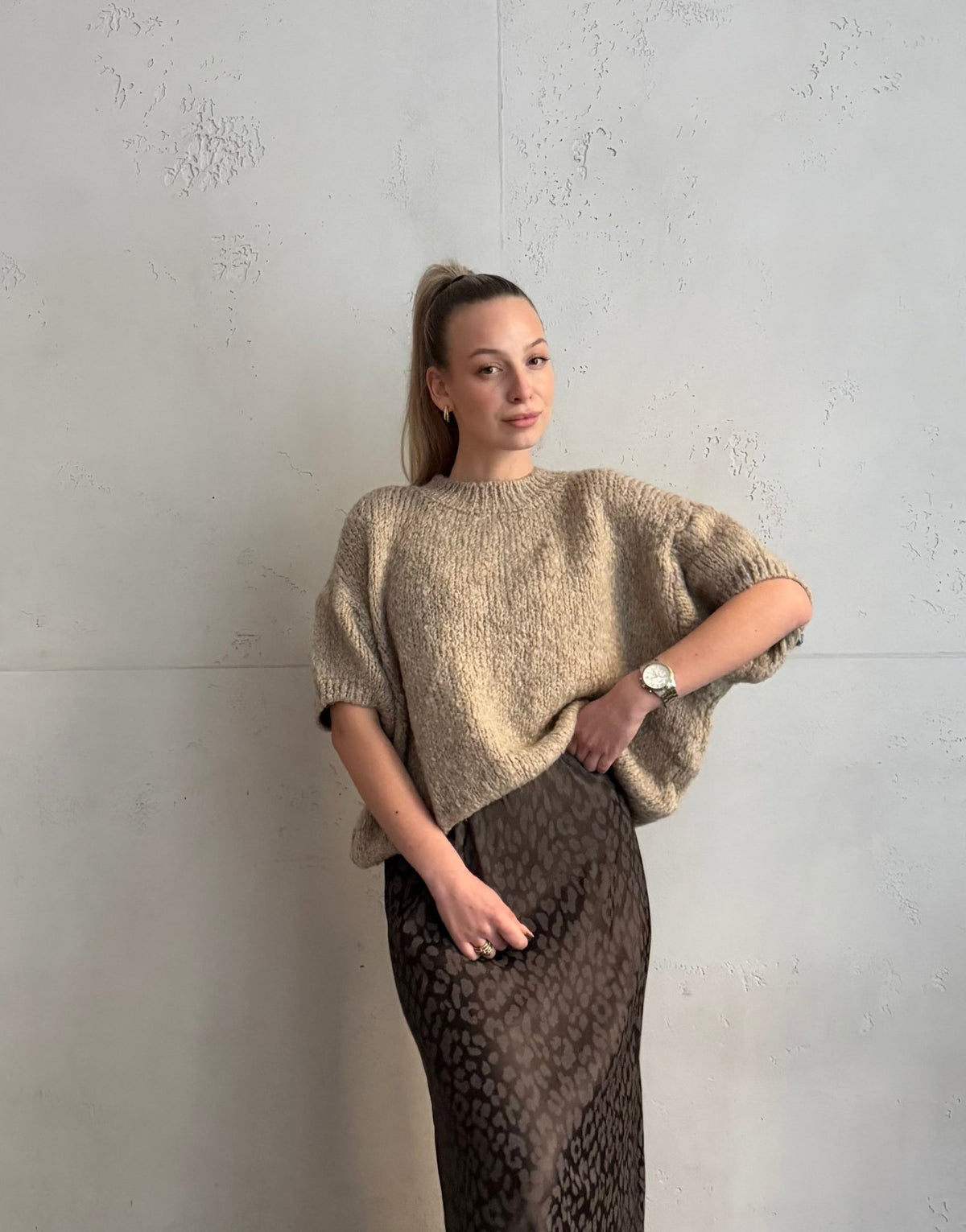 Kurzarm - Pullover aus Grobstrick - Switch - Fashion