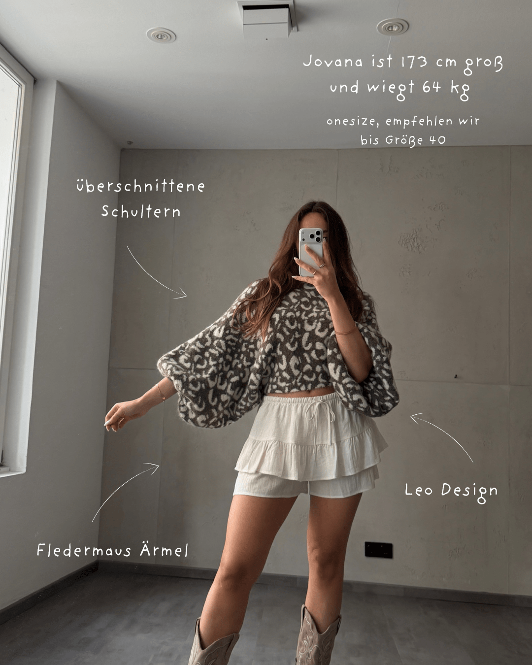 Leo Pullover mit Fledermausärmeln - Switch-Fashion