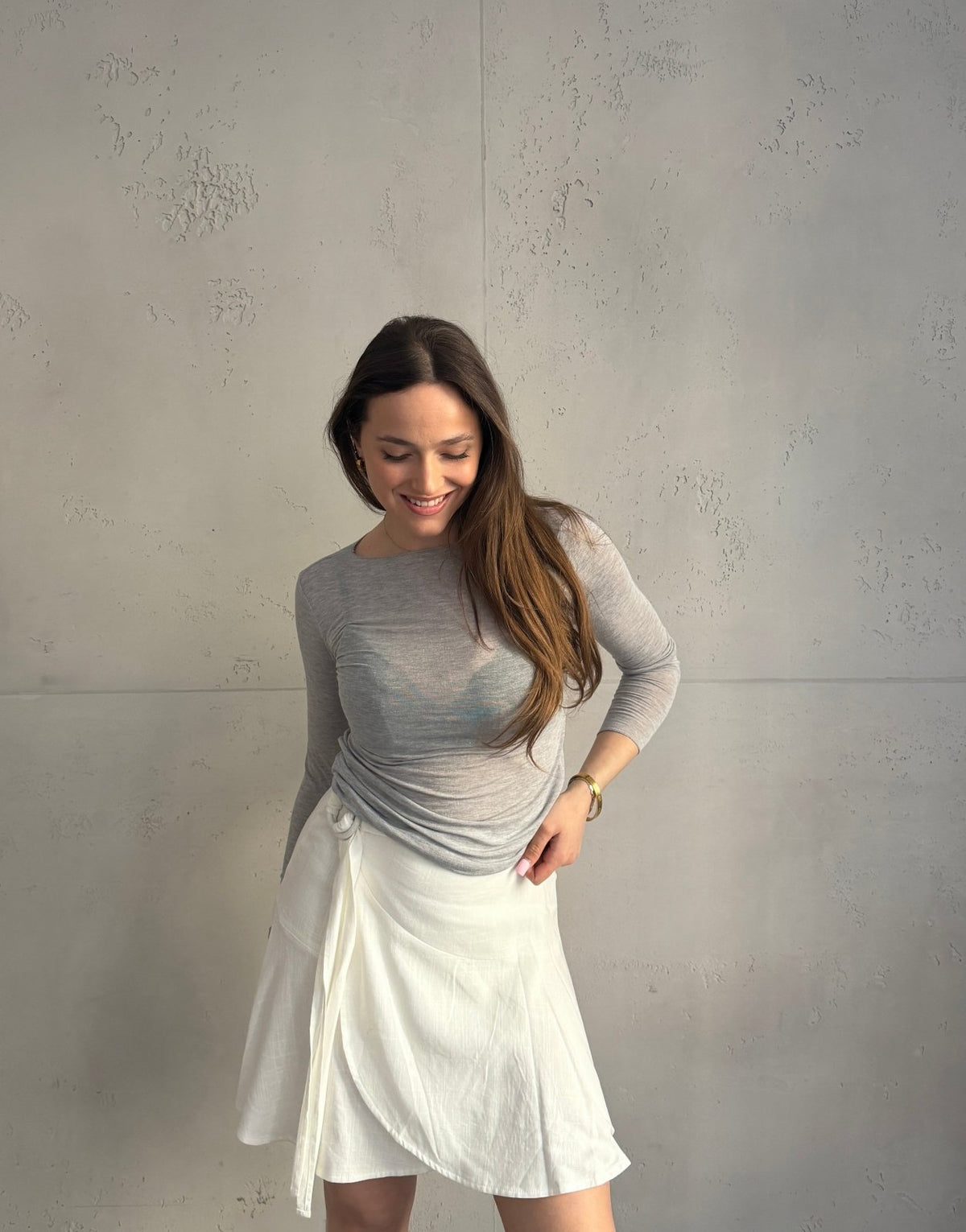 Luxury Basic: Longsleeve mit Cashmere - Blend - Switch - Fashion