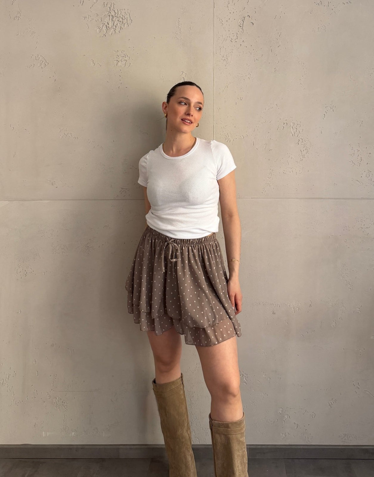 Mini - Skort mit Punktemuster - Switch - Fashion