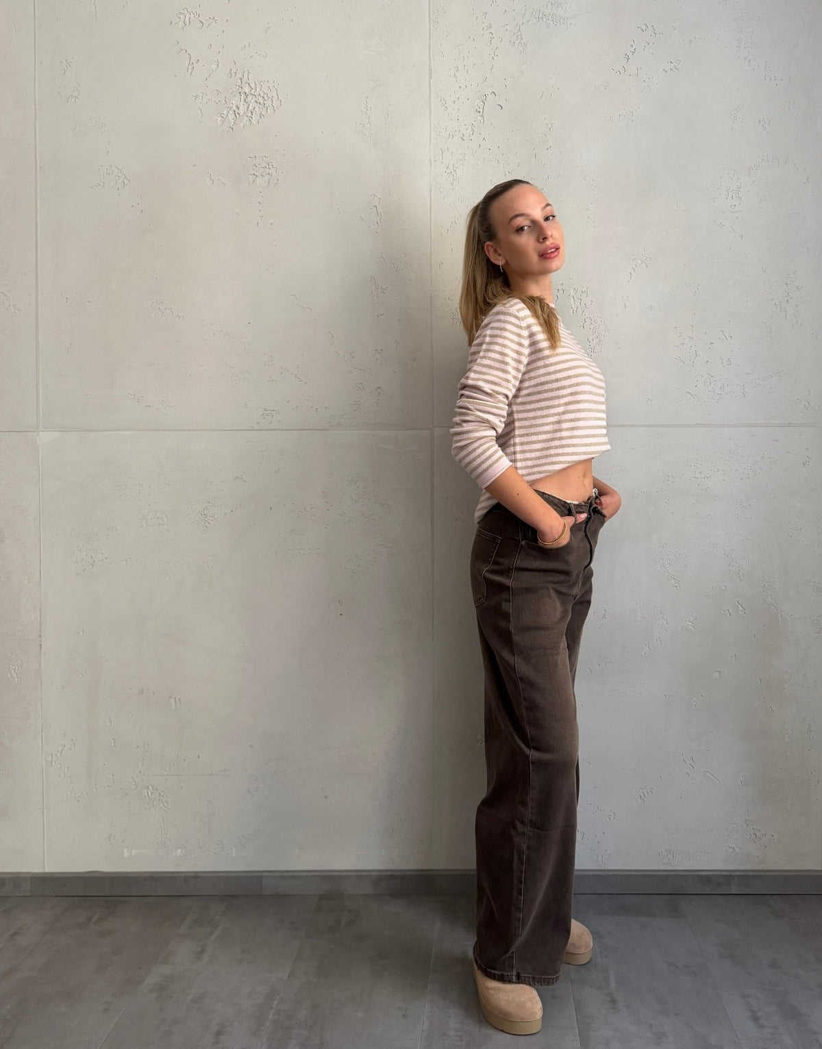 Balloon Jeans mit umgeschlagenem Bund - Switch-Fashion