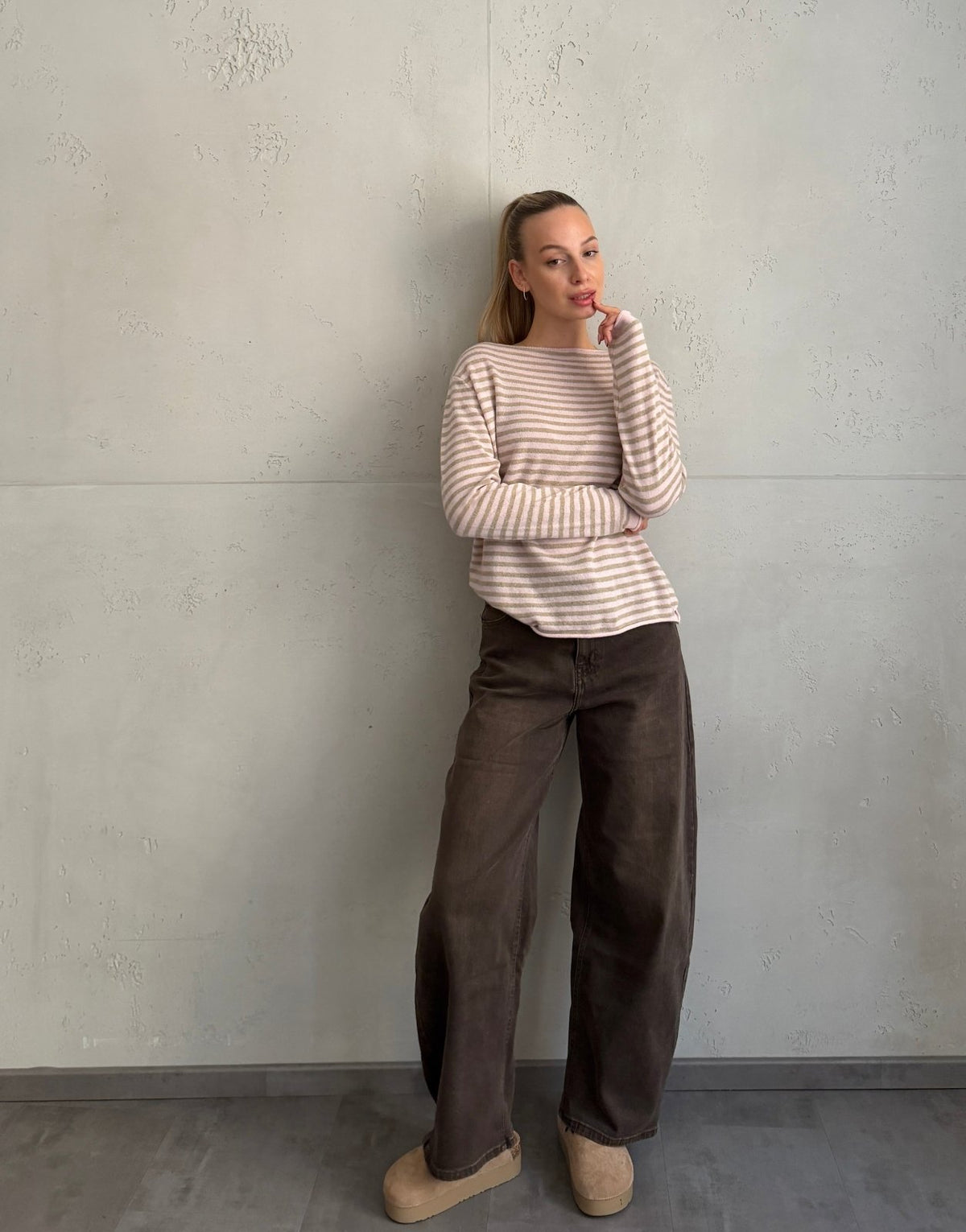 Balloon Jeans mit umgeschlagenem Bund - Switch-Fashion