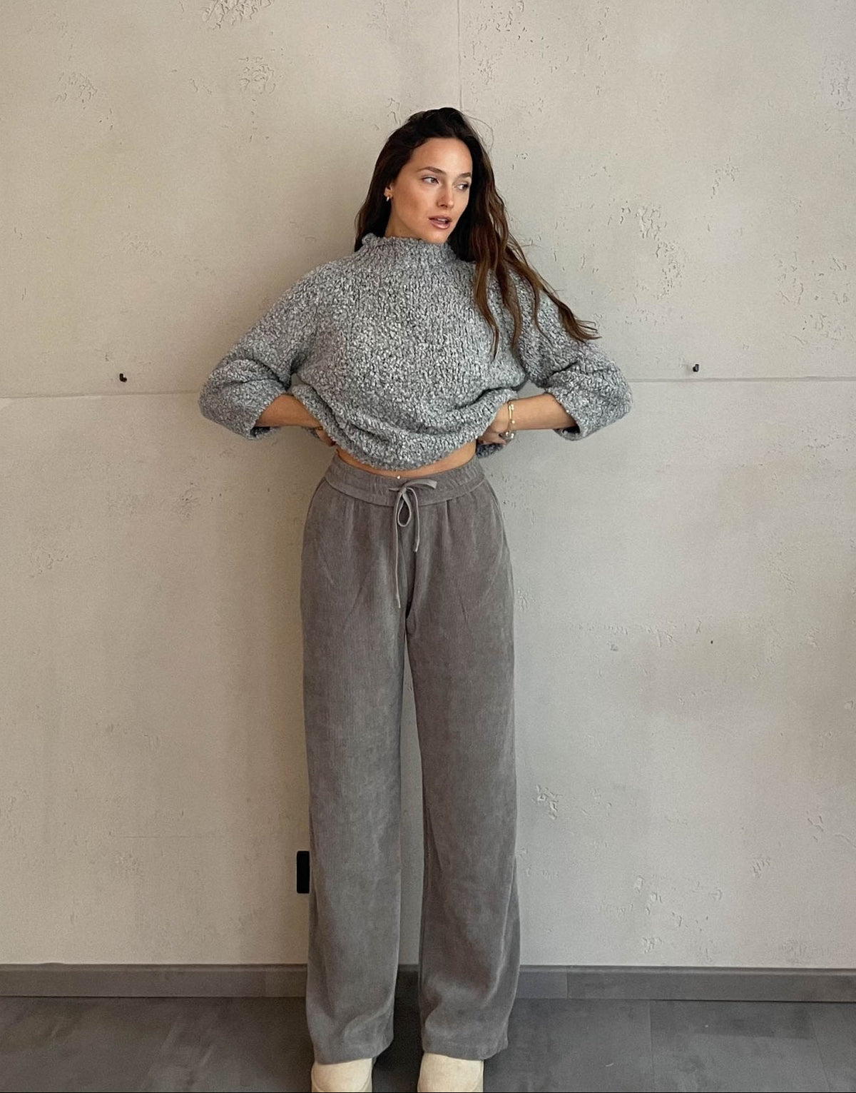 Cordhose mit weitem Bein