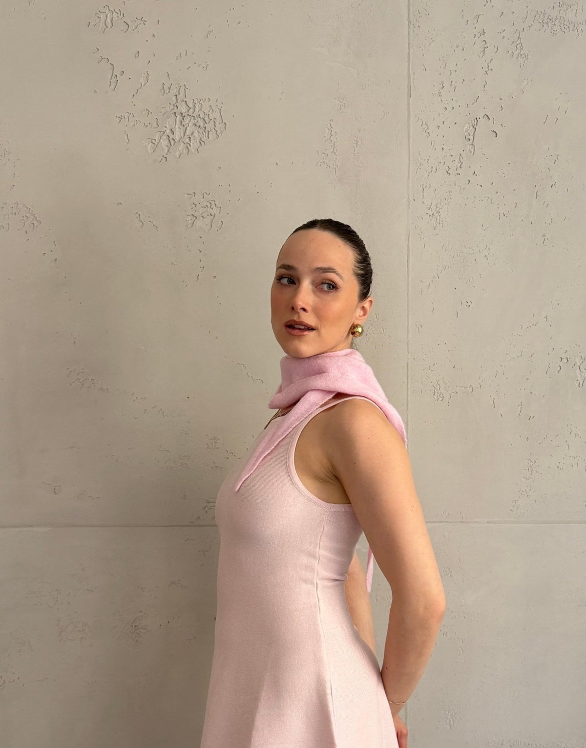 Dünner Dreiecksschal im Uni - Look – Viskose - Woll - Mix - Switch - Fashion