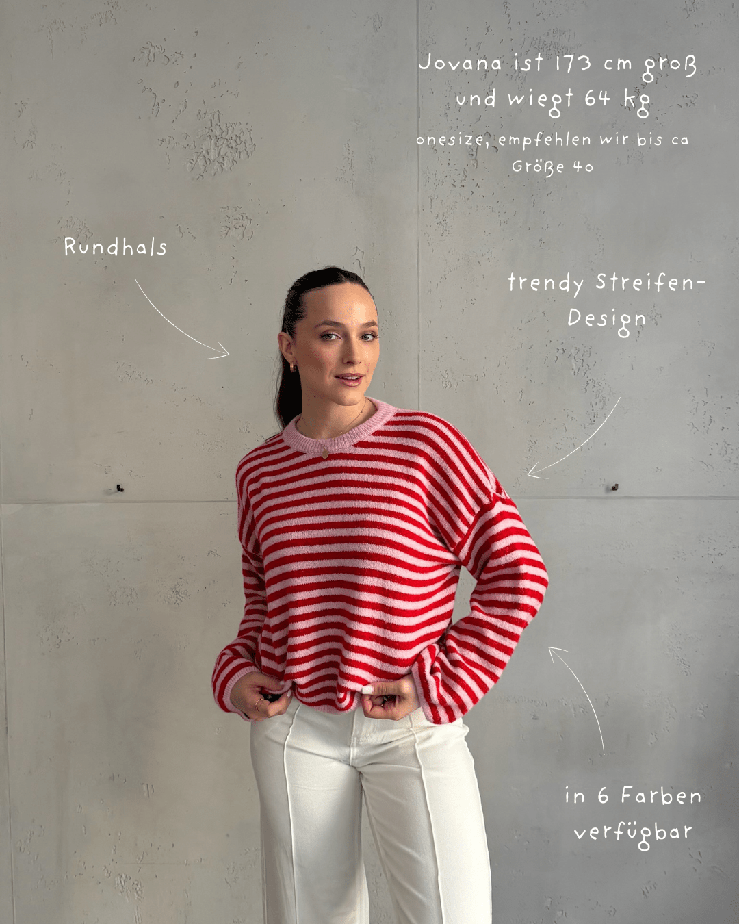 Gestreifter Pullover mit Rundhals - Switch - Fashion