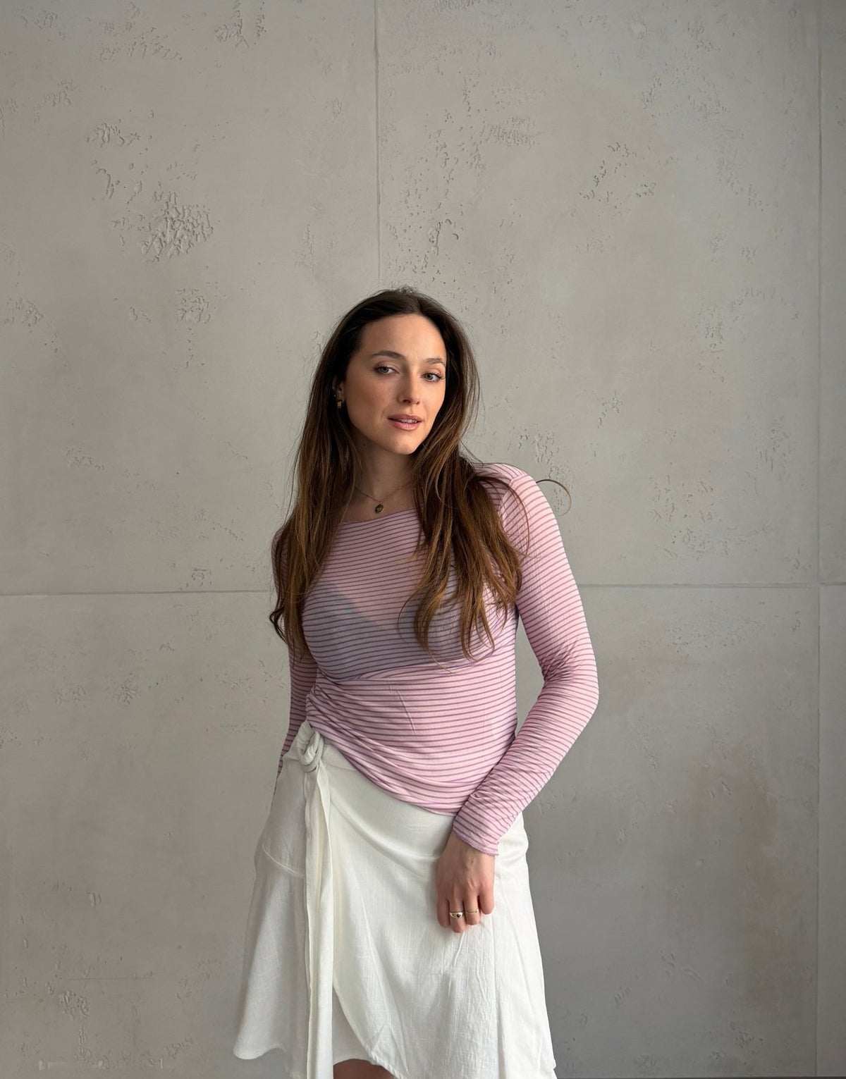 Gestreiftes Cashmere Blend Shirt - Switch - Fashion