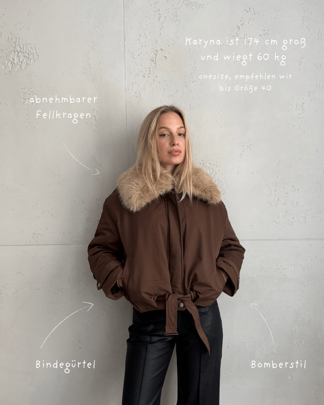 Jacke mit abnehmbarem Fellkragen - Switch-Fashion