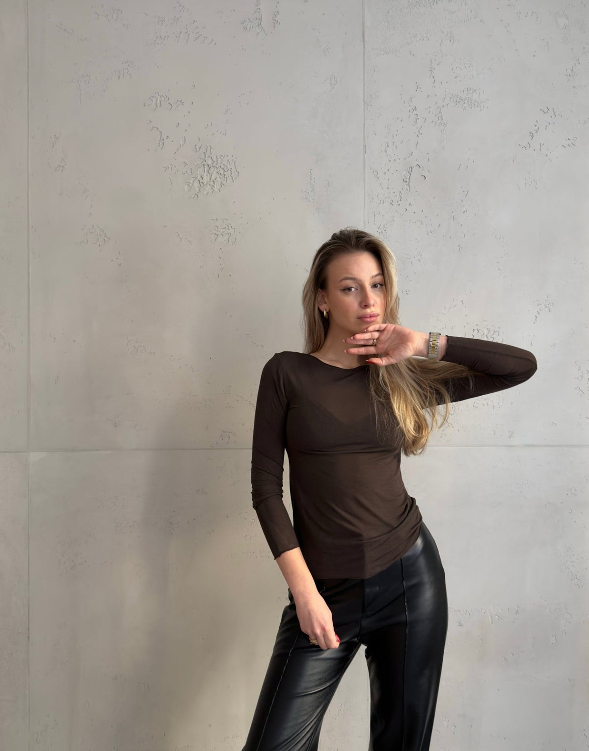 Luxury Basic: Longsleeve mit Cashmere - Blend - Switch - Fashion