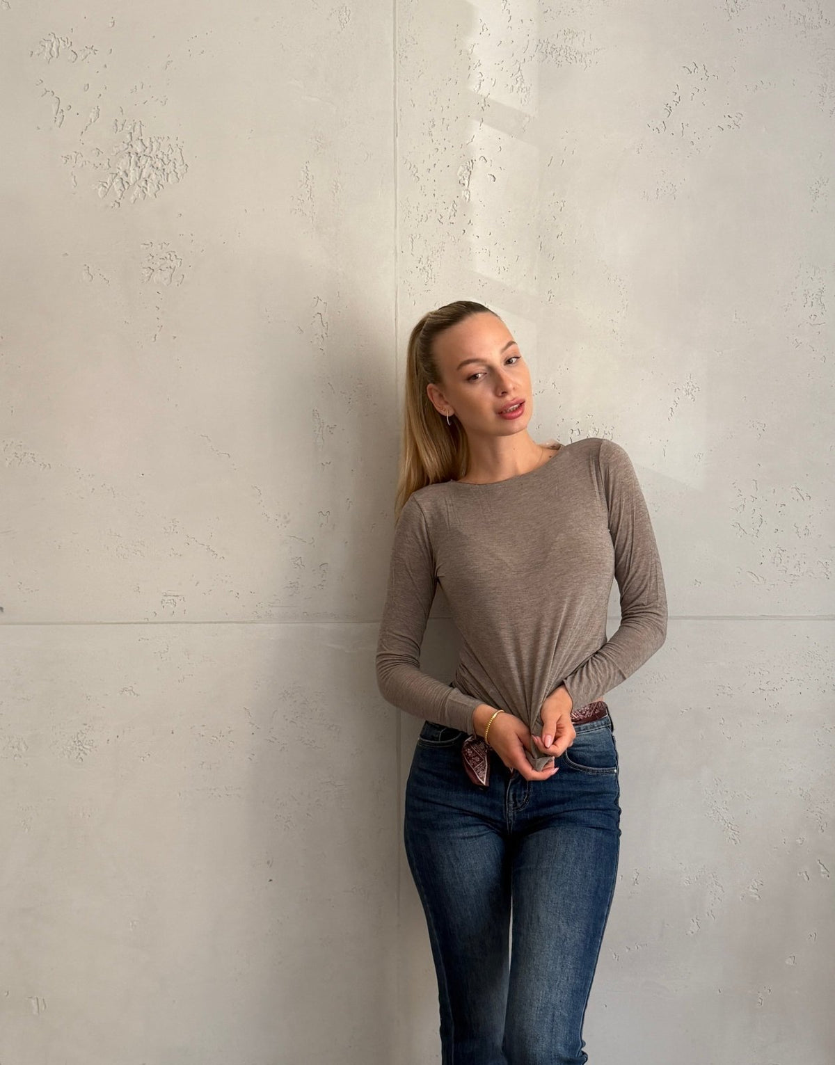 Luxury Basic: Longsleeve mit Cashmere-Blend - Switch-Fashion