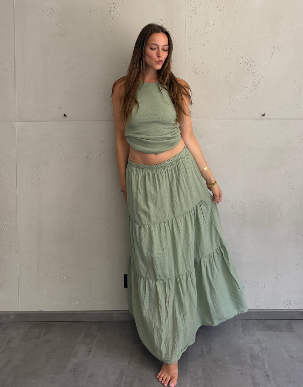 Maxi Rock aus Baumwolle – Sommerliebling mit Stufendesign - Switch-Fashion