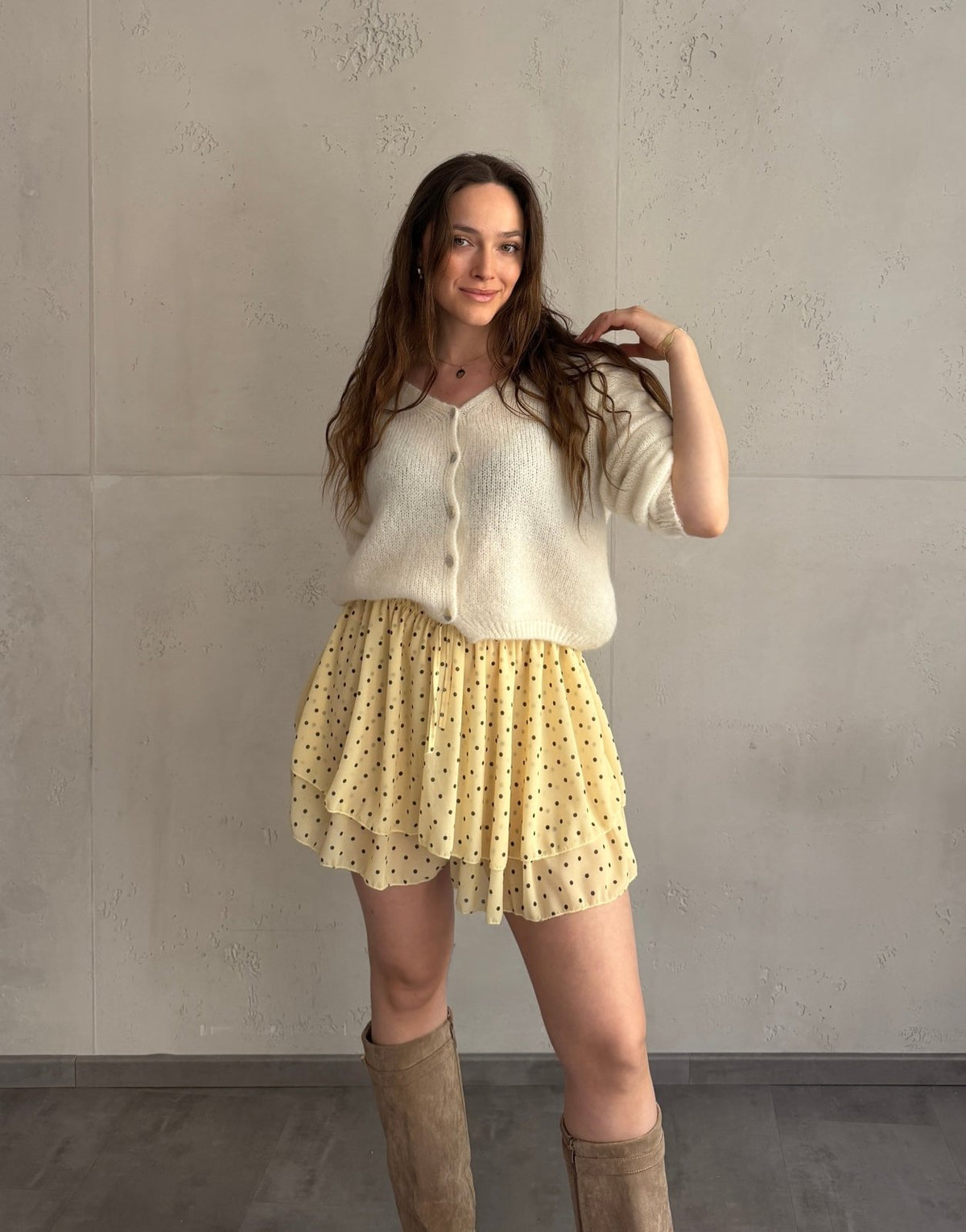 Mini - Skort mit Punktemuster - Switch - Fashion