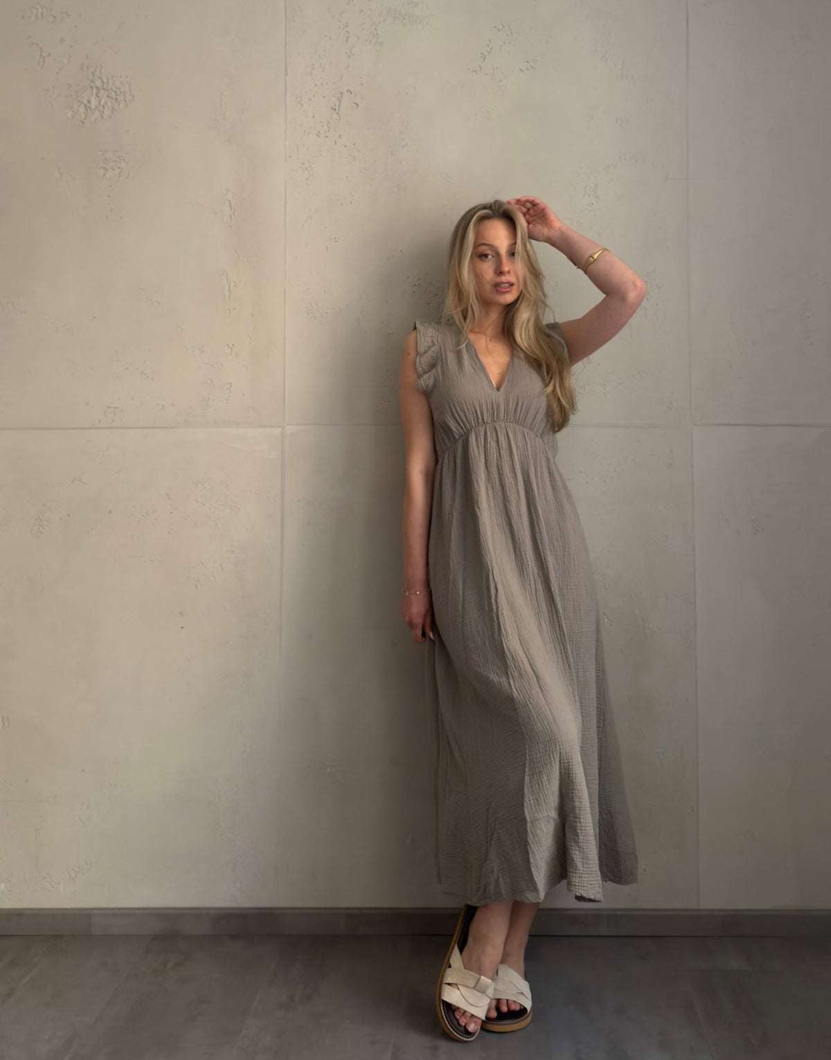 Musselin Maxikleid mit Rückenausschnitt uni – Fließend, leicht, sommerlich - Switch - Fashion