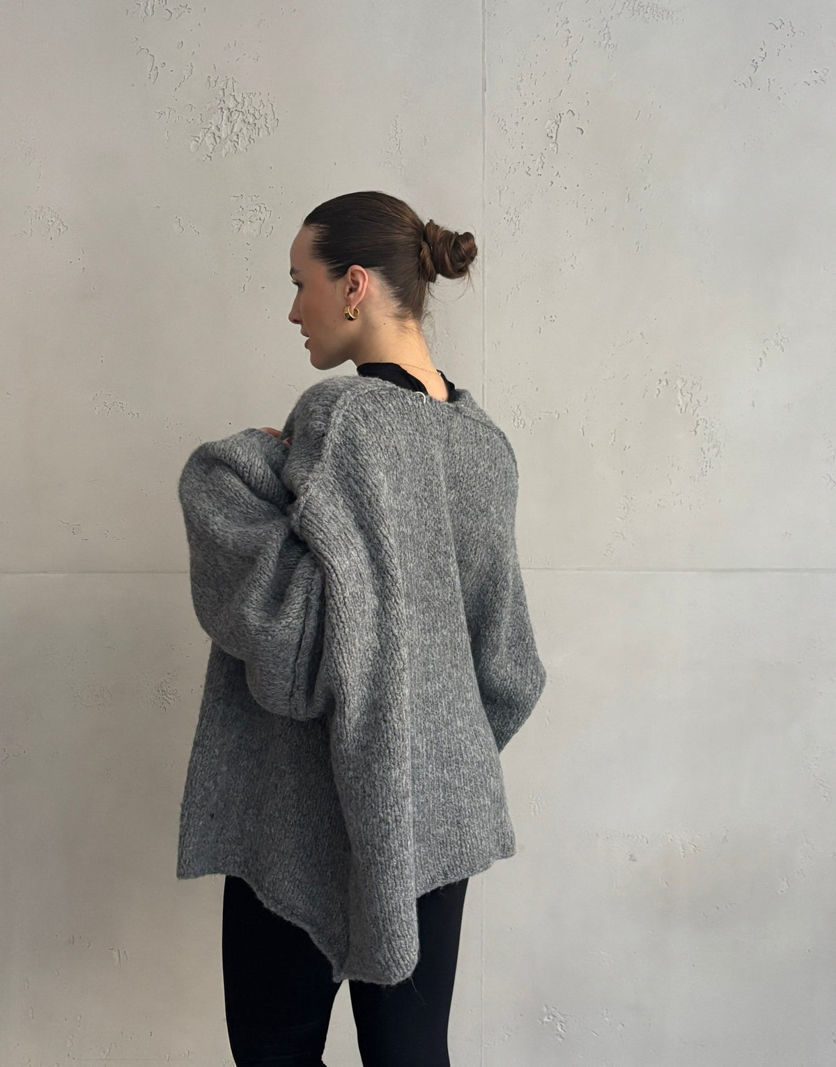 Oversize Strickjacke mit Außennaht - Switch - Fashion