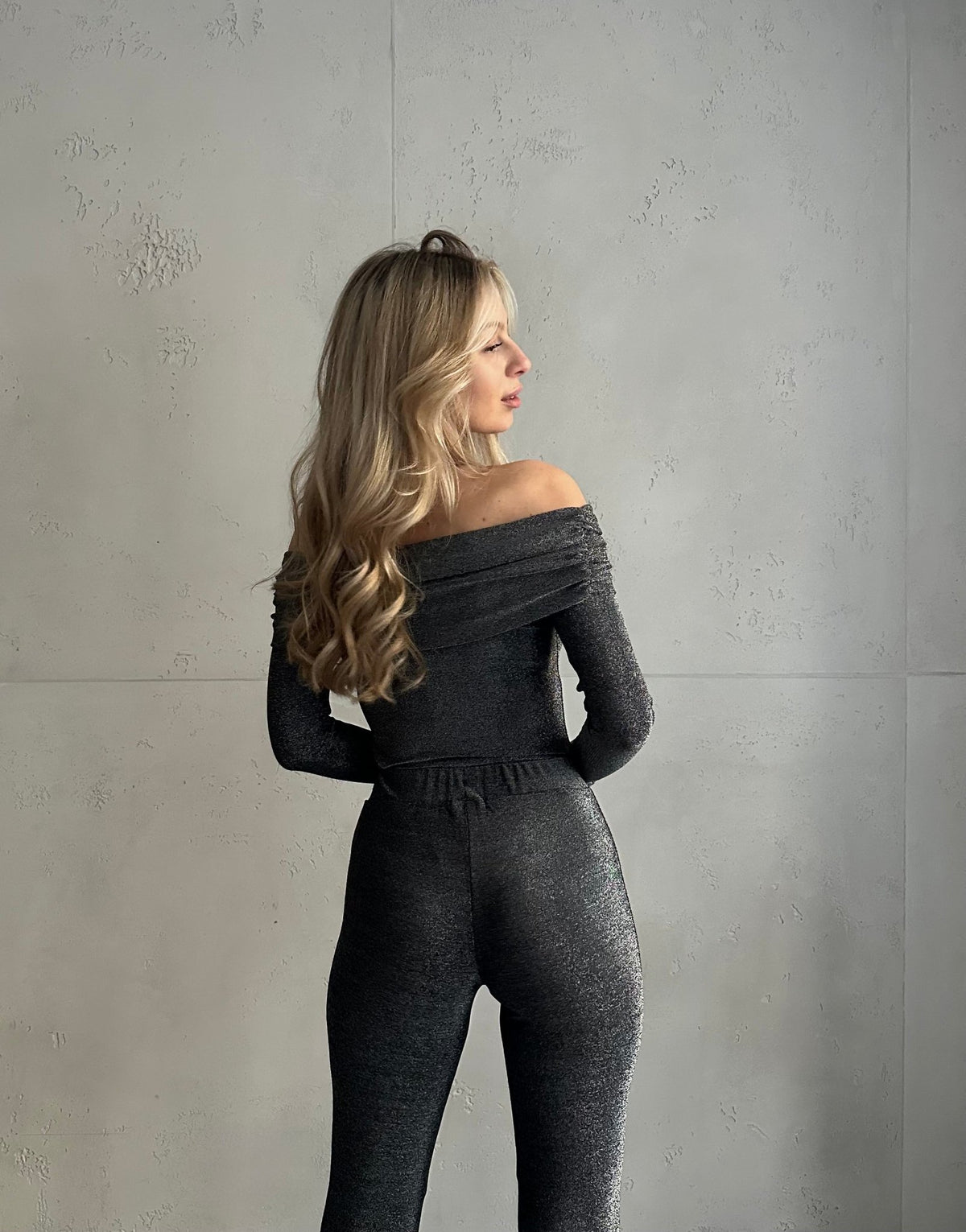 Schulterfreier Lurex Body - Switch - Fashion