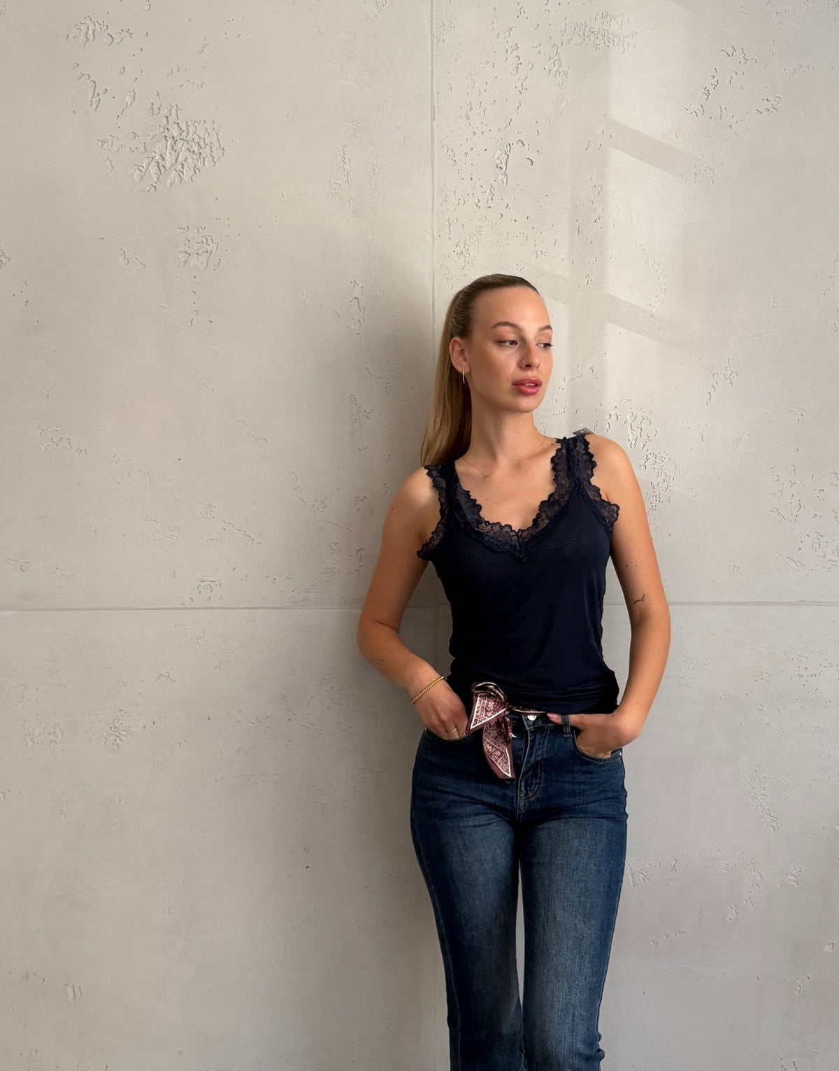 Spitzentop mit Cashmere-Anteil - Switch-Fashion