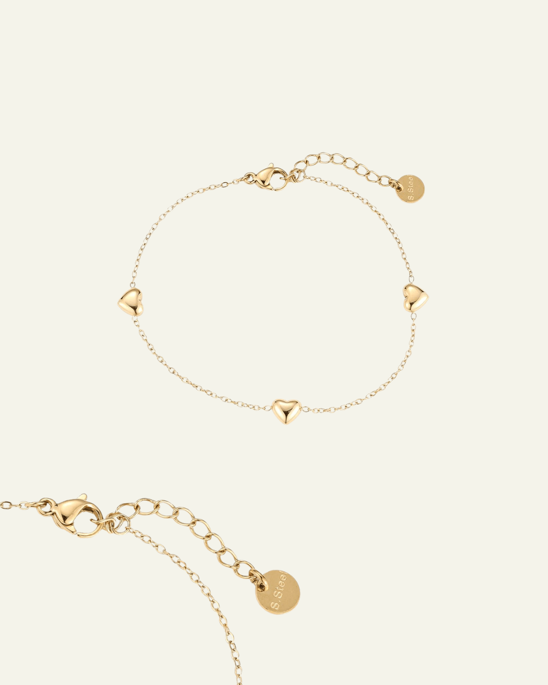 Tri - Heart Edelstahl Armband – Triple Love für dein Handgelenk - Switch - Fashion