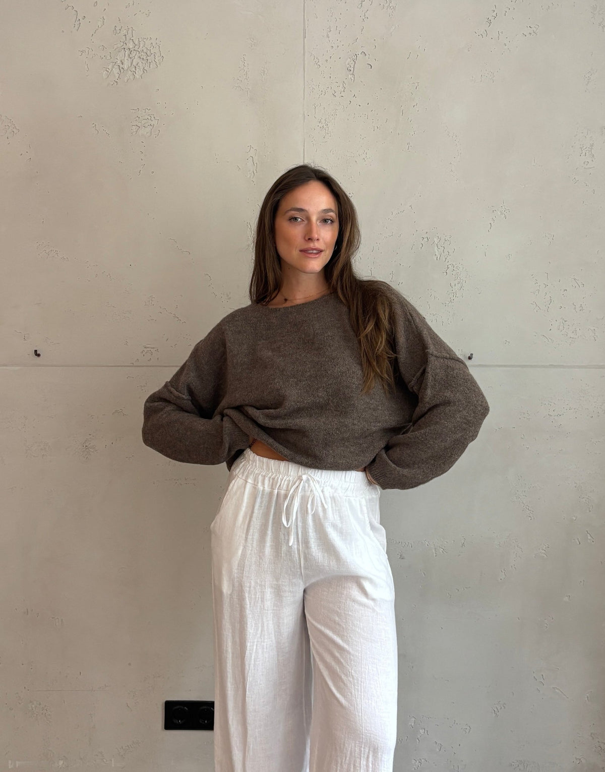 Weicher Switch Pullover mit dezenter Außennaht