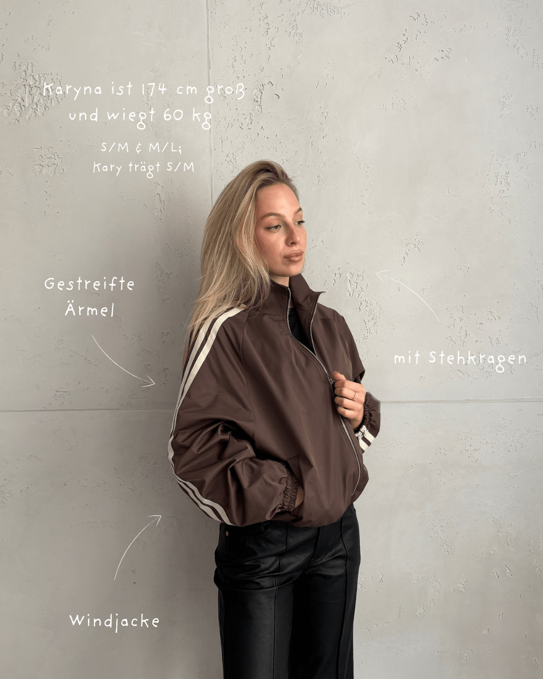 Windjacke mit Ärmelstreifen - Switch-Fashion